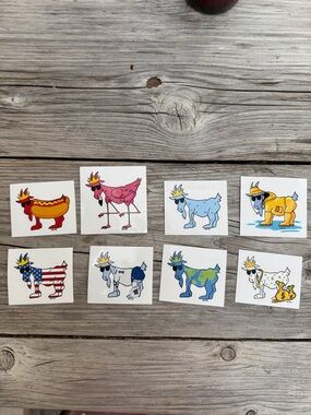 GOAT USA STICKERS - set of 8!